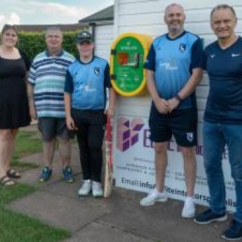 Grace Dieu Cricket club becomes heartsafe with the help of JHMT
